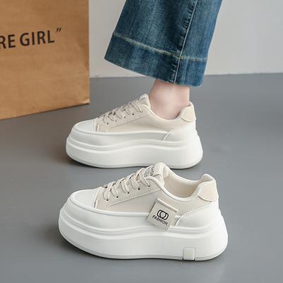 Мода CRLAYDK Классические женские кроссовки на платформе Низкий верх Лоскутные шнурованные туфли Увеличивают рост Женская мода Повседневная ходьба Нескользящие Теннисные