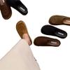 Minimalist Flat-soled Slippers Comfortable Round Head Casual Small Leather Shoes Versatile Single Shoes Women's New Platform Shoes