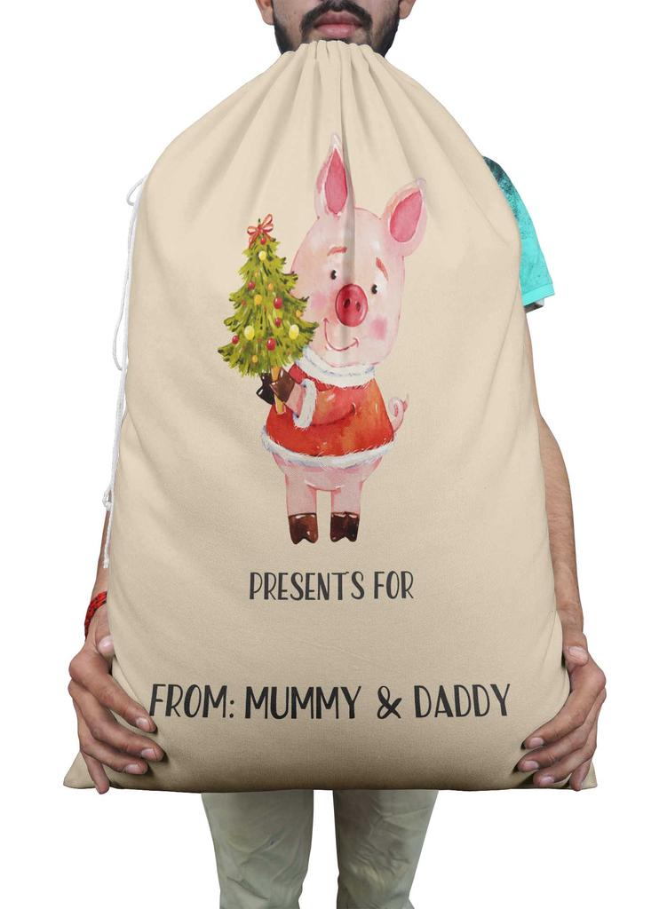Printtoo 2 шт. Подарочный мешок Санты для детей, рождественские подарки, рождественский мешок, персонализированные сумки, большие 27x20 дюймов