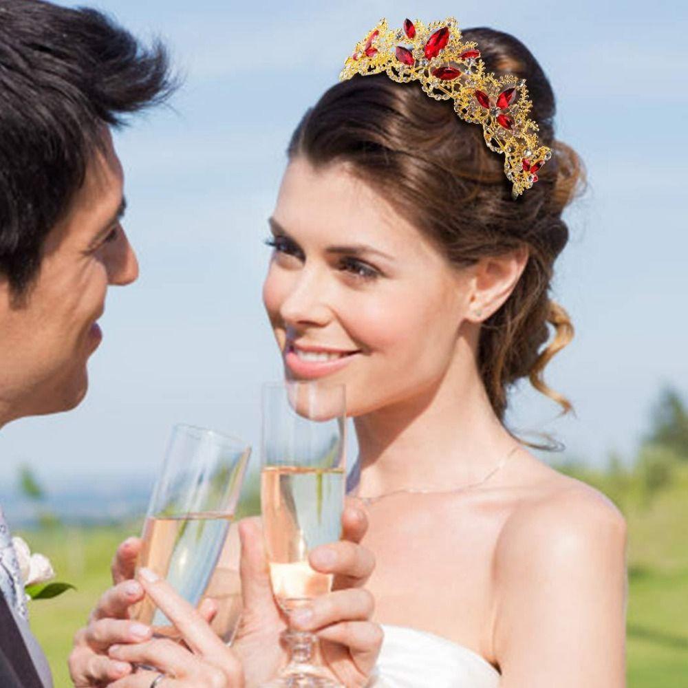 Elegant Bridal Princess Crown Sparkling Wedding Head Wear Baroque Queen Tiaras Birthday Party