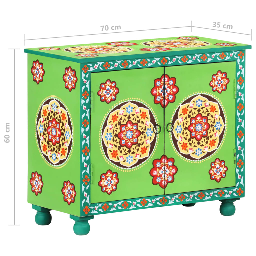 Sideboard Hand painted Multicolored 70 x 35 x 60 cm Solid Mango Wood