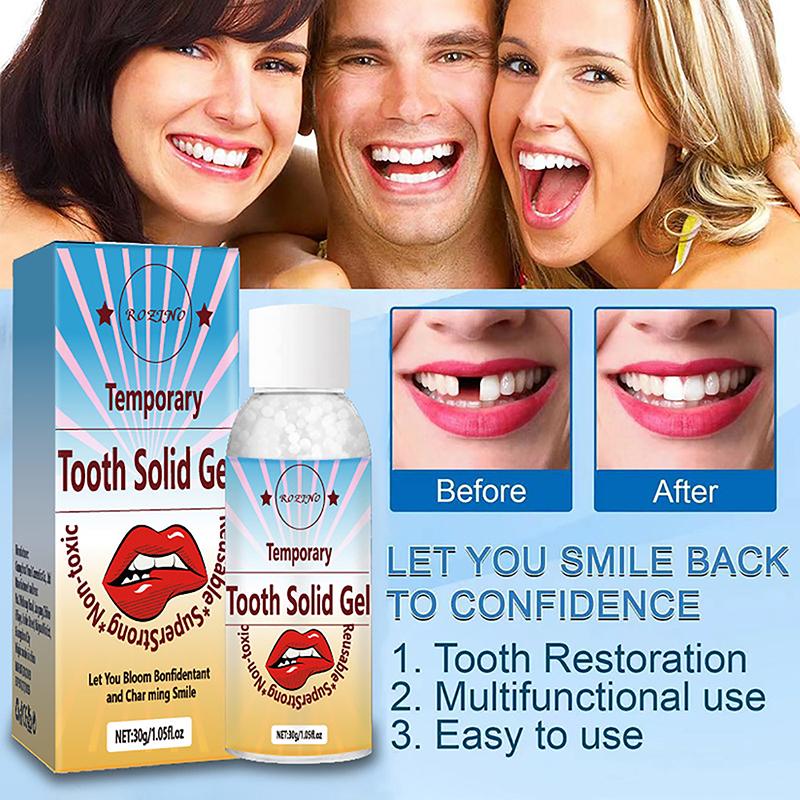 Solid Teething Gum Temporary Tooth Kit Repair Teeth Gaps Filling False Teeth Solid Glue Denture Adhesive Beauty Teeth Whitening