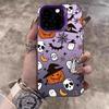 Чехол для телефона Halloween Тыква Призрак Гальваническое покрытие Серебро IMD Для iPhone 17 Pro Max 16 15 14 13 12 11 16E 7 8 Plus X XS XR