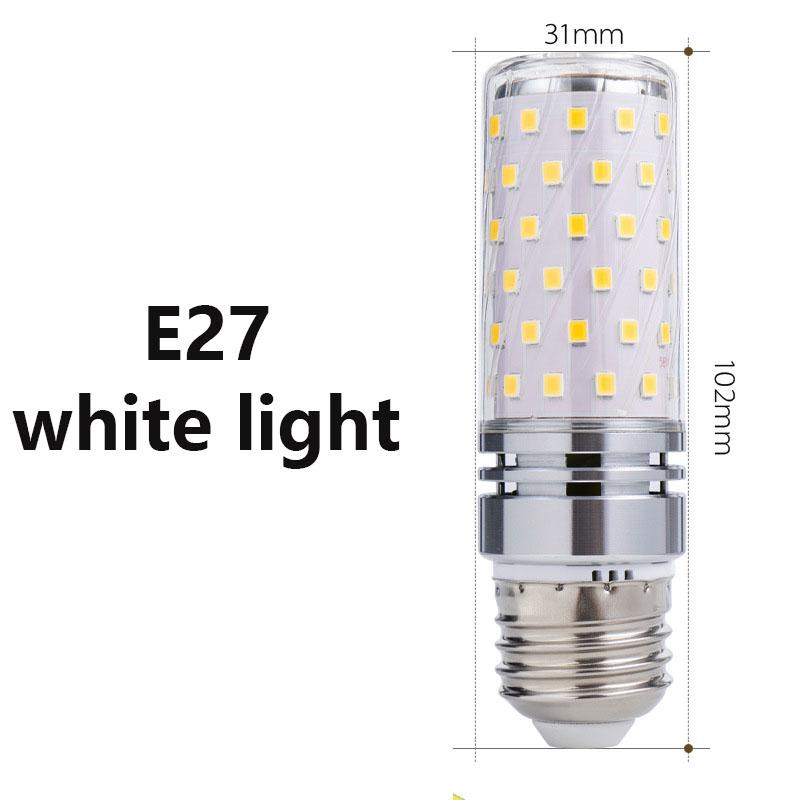 Мощная белая светодиодная лампа, 16 Вт, 1500 люмен, цветовая температура 6500K, цоколь E14/E27, не диммируемая, подходит для дома/помещения/мансарды/коридора.