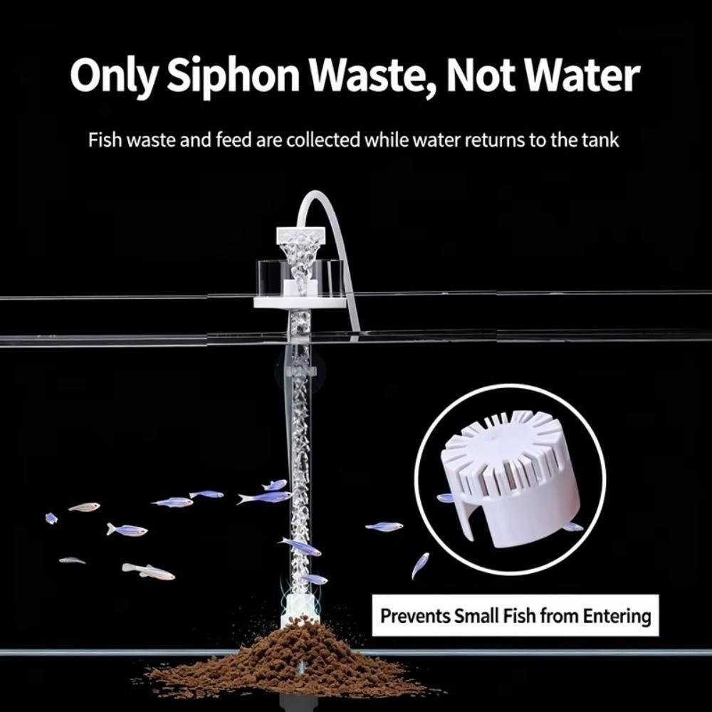 Water Filtration Aquarium Fish Waste Collector Oxygen Aeration Fish Poop Cleaner For Aquarium