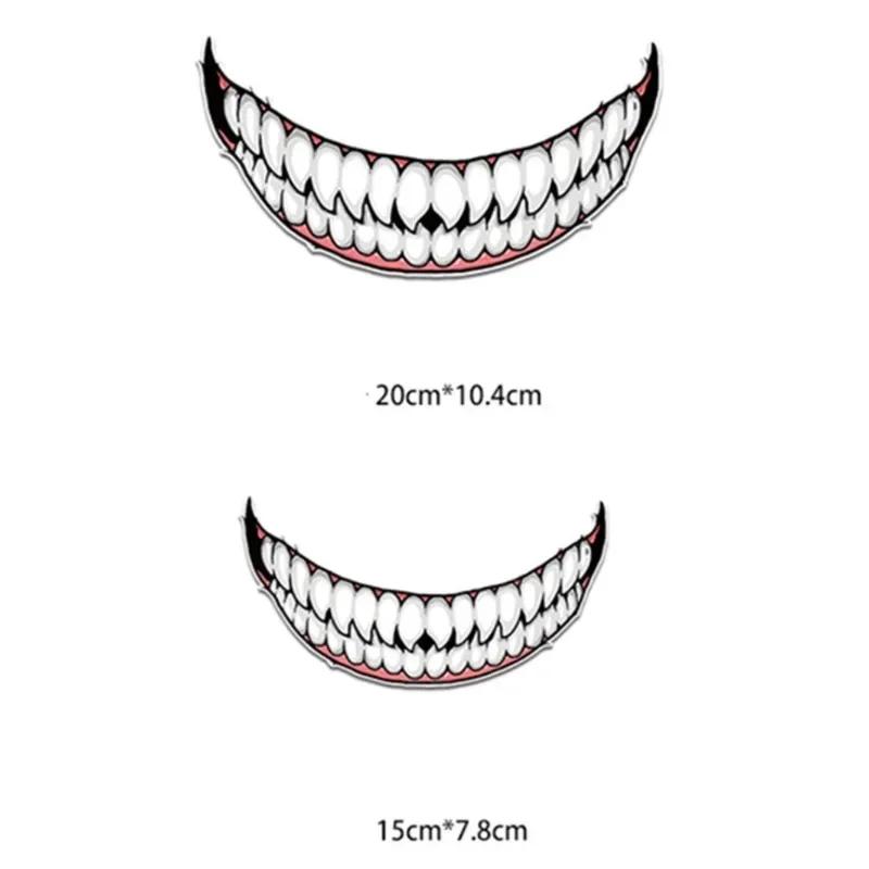 Car Styling Sticker Modified Auto Wheel Tail Body Window Tape Motorcycle Decals for Classic Hero Venom Teeth Mouth
