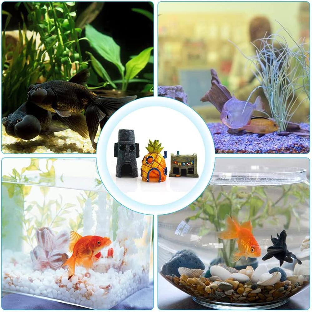 11 шт. Украшение для аквариума Губка Боб для Рыб, Раков-отшельников, Черепах, Креветок