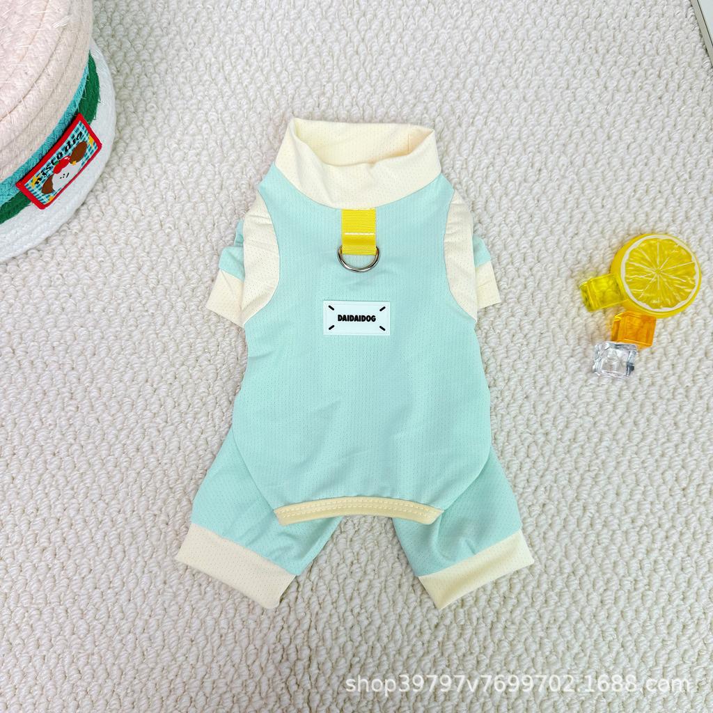 Pet Clothing Dog Clothes Cool Down Cold Silk Cool Feeling Pet Ice Silk Mesh Home Clothes Cat Clothes Cool Clothes