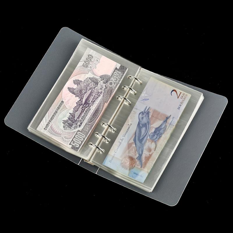 Альбом на 100 карманных банкнот, портативный держатель для бумажных денег, книга для хранения билетов, марок, коллекционных принадлежностей