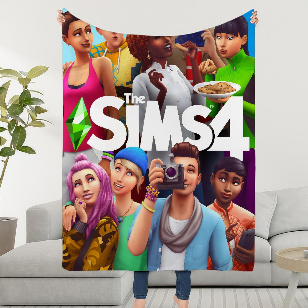 Плед-покрывало S-Sims 4, суперуютный, плюшевый, для гостиной, дивана, игр, дивана, детский, подарки на день рождения