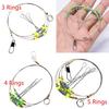 Anti-Winding Swivel String Sea Fishing Hook Steel Rigs Wire Leader Fish Hooks TIT