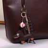 1Pc Mens And Womens Pendants Vintage Brown Autumn And Winter Leather Sausage Dog Chocolate For Mobile Phone Bags Keychain