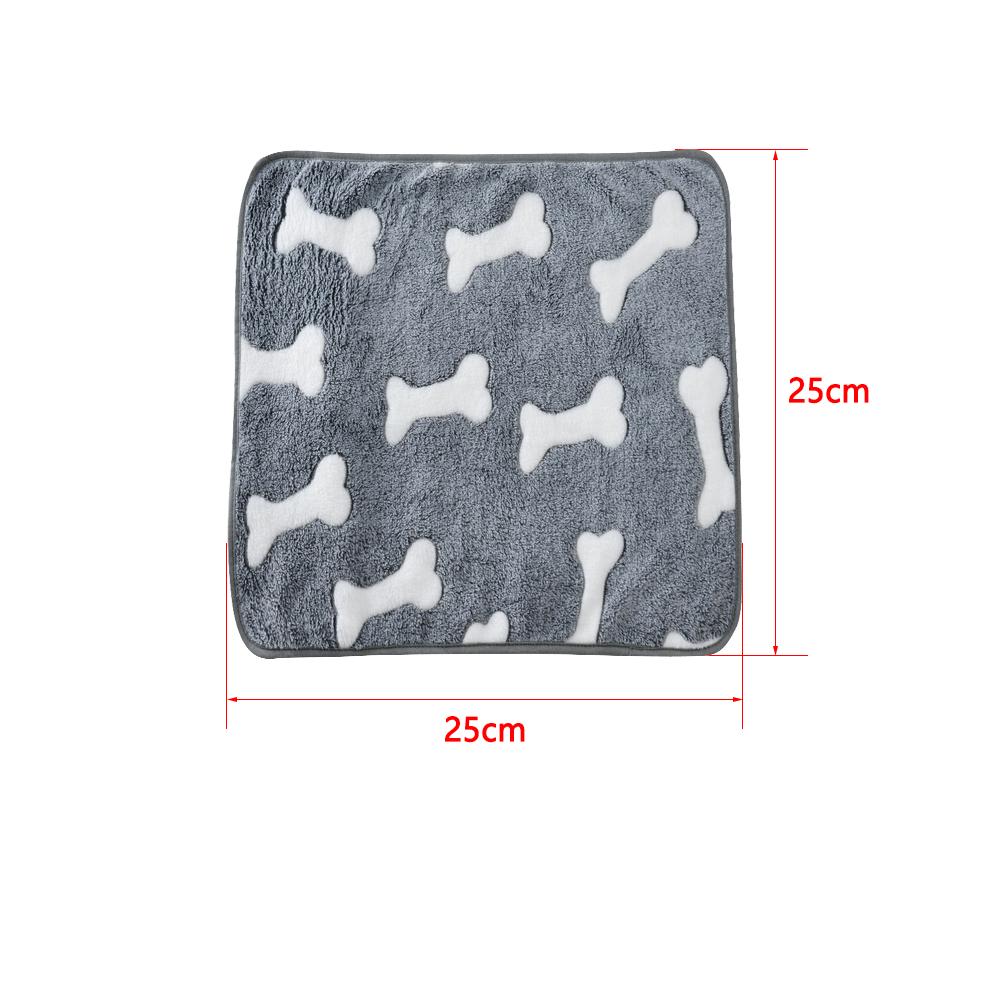 Soft Fluffy Pet Hamster Blanket Cute Bone Print Sleep Mat For Small Animals Warm Cozy Puppy Kitten Rabbit Guinea Pig Bed Mat