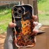 Чехол для телефона: 2D плоский, подходит для iPhone 18 17 16 15 14 13 12 Pro, защитный чехол, украшение для телефона, осенние котята, подарки на Хэллоуин и Рождество