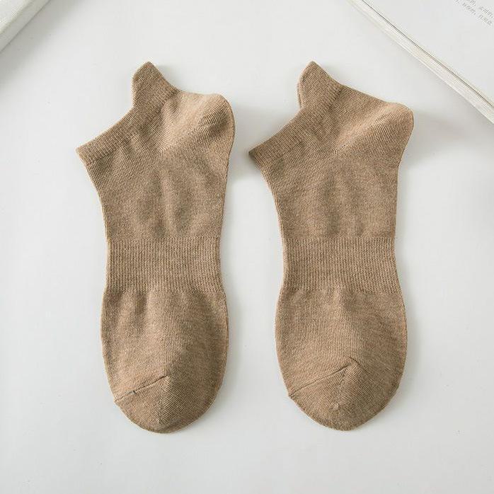 Мужские дышащие невидимые спортивные носки с низким вырезом — тонкие, однотонные, для весны и лета