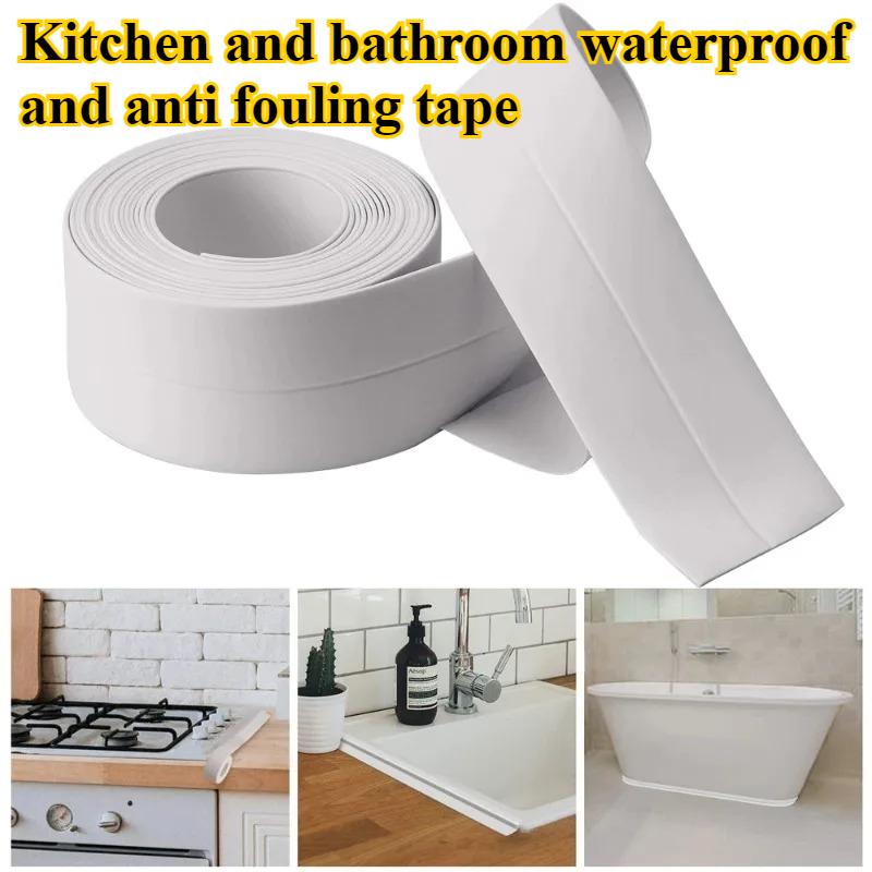 Лента для герметизации трещин на раковине из ПВХ, для кухни, ванной, углов, для ванны, водонепроницаемая и устойчивая к плесени клейкая лента для герметизации