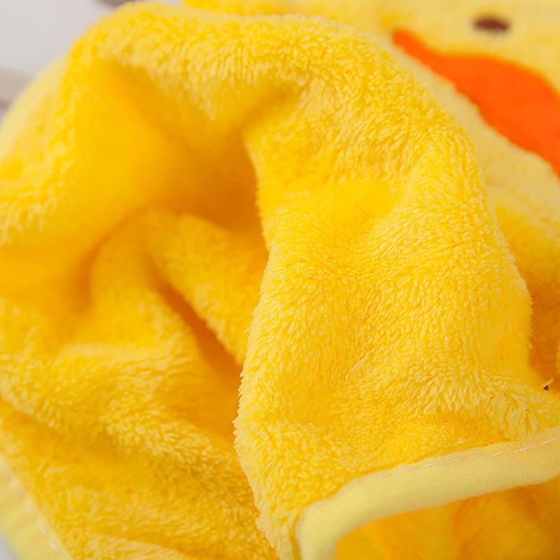 Милое вышитое мультяшное полотенце для рук с изображением животных, милые коралловые бархатные полотенца для мытья рук, детские мягкие полотенца для рук