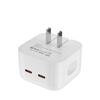 Европейский, американский, британский, двойной порт TYPE C, быстрая зарядка, 20 Вт, общая мощность 40 Вт, зарядное устройство для мобильных телефонов