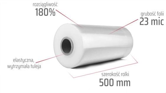 3 Szt. Folia Stretch Przezroczysta 1.5 Kg