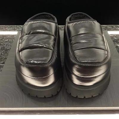 Мода Новые осенне-зимние сноубутсы хлеб высота увеличение толстая подошва уличные ленивые тапочки обувь с закрытым носком полупакет