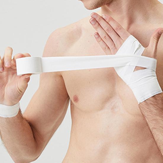 Белая Спортивная Лента Легко Рвется Клейкая Без Липких Следов Атлетическая Лента Спортсмены Спортивная Обувь Первая Помощь Обмотка от Травм Лента Рулон