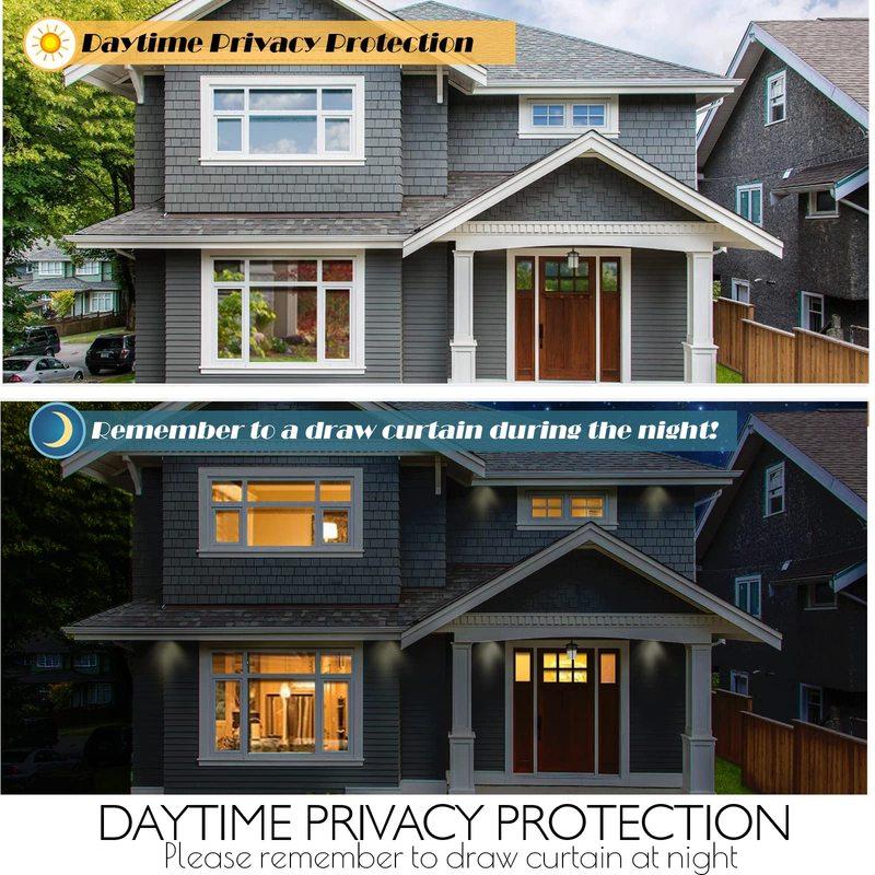 Anti Look Window Privacy Film One Way Glass Vinyl Stickers Sun Blockers Tinted Foil Non-Adhesive Anti Heat Window Mirror Film