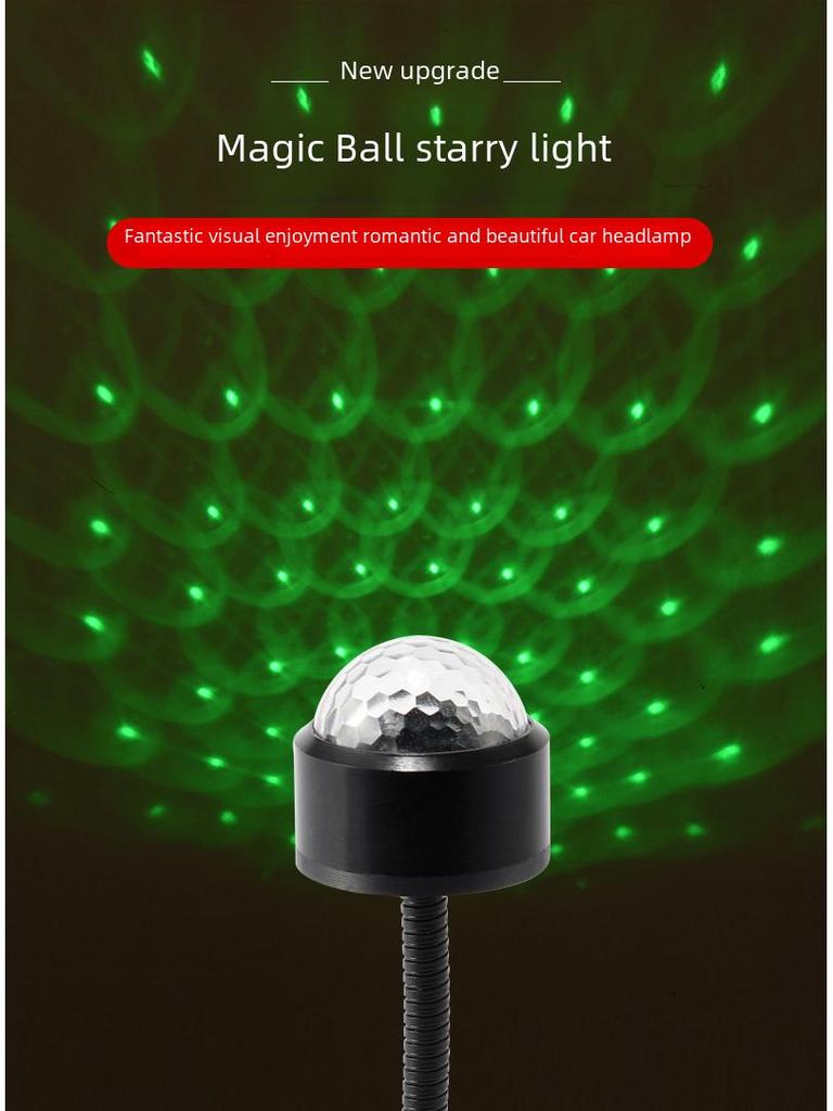 Colorful Voice-Controlled Mini LED Disco Ball Lamp - Starry Projection and Stage Lighting