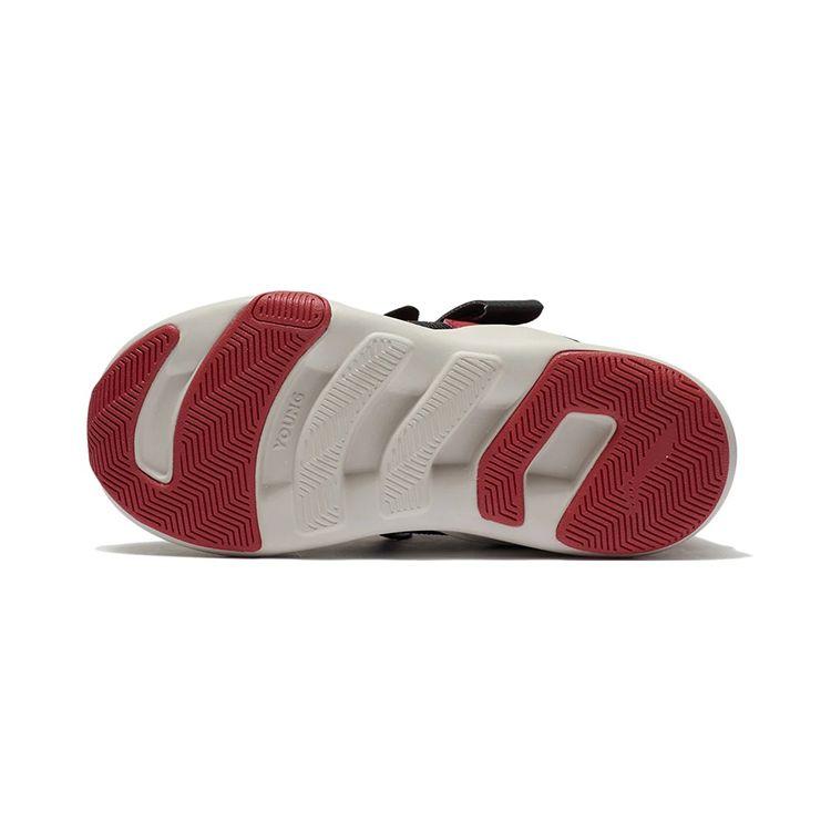 Li Ning Kids Tiger Power Sports нескользящая амортизирующая износостойкая повседневная обувь детская повседневная обувь черный красный YKNS002-1