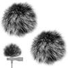 Pin Microphone 2 Hair Pin Microphone Lavalier Microphone Noise Canceling Microphone Accessory and White Windmuff, Pieces, Windshield, Windshield,