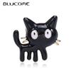 Fashion Black Enamel Cut Cat Shape Brooch for Women Girls Kids Hats Collar Corsage Clothes Brooches Accessories