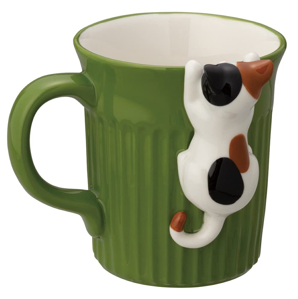 Decor Corporation Staring Cat Calico H10 Mug, Cat, Size Approx. W11.4 D10.5 MG-86392