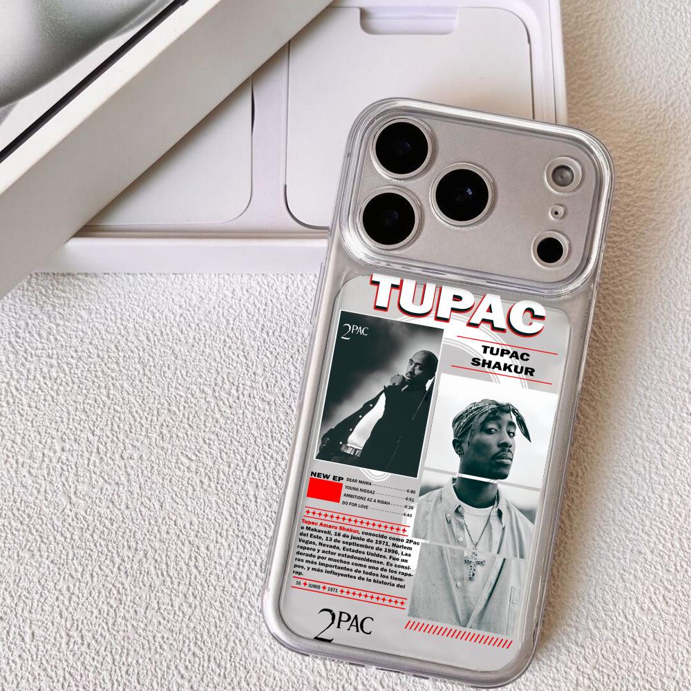 Чехол для телефона с изображением рэпера 2pac, певца Tupac, для iPhone 17 16 15 14 13 12 Pro Max Plus, с магнитным кристально чистым чехлом, для беспроводной зарядки