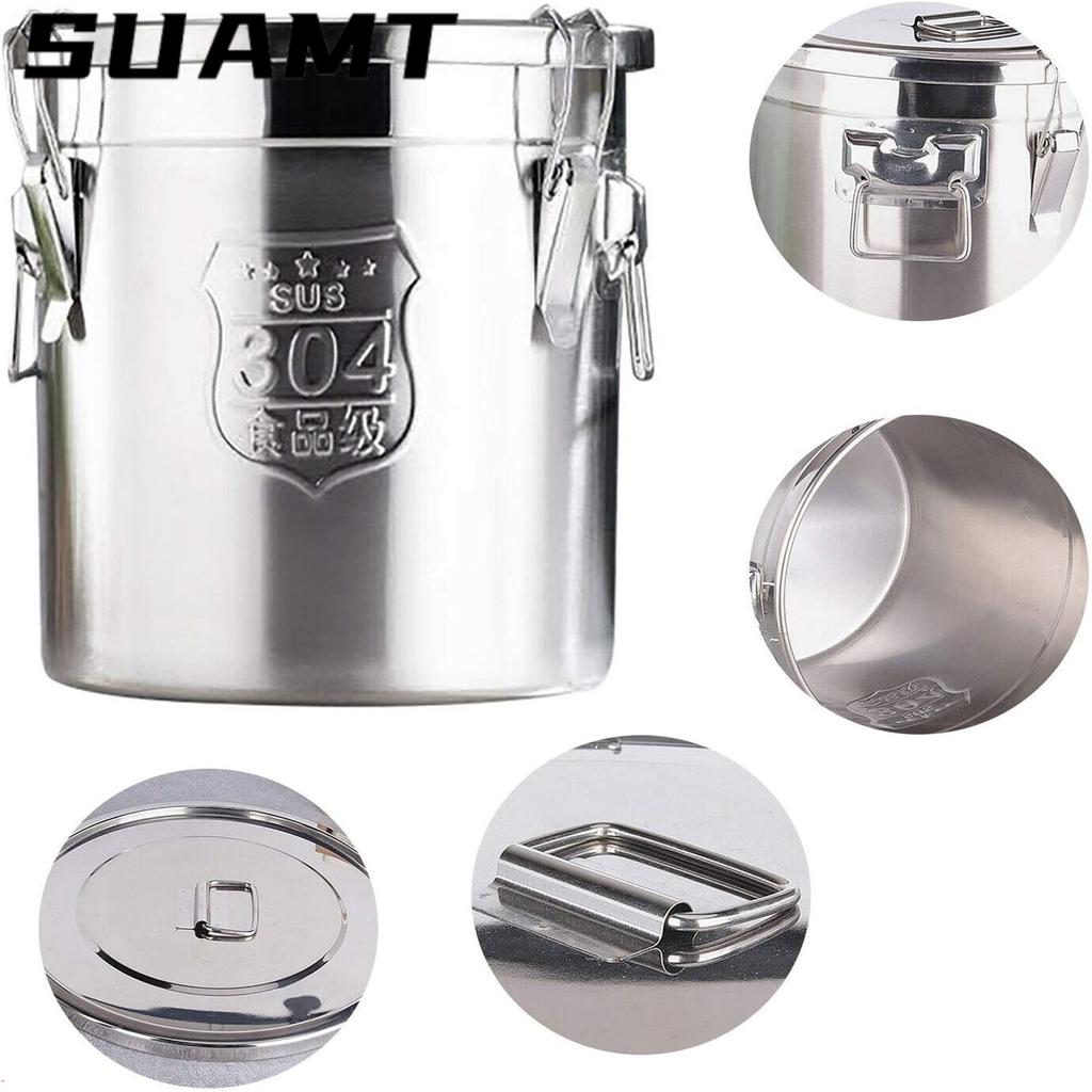12 л нержавеющая сталь контейнер для хранения риса и крупы ведро герметичная канистра + крышка контейнер для хранения крупы контейнер