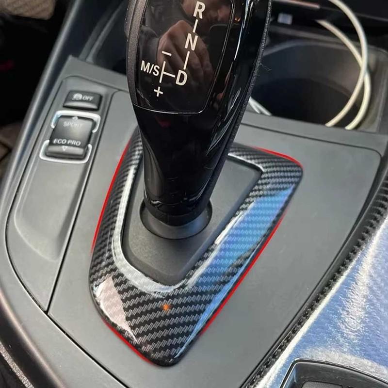 Center Console Shifter Base Plate for BMW F20 F21 F22 F23 F30 F31 F32 F33 F34 F35 F36 ABS Trim with Realistic Texture Finish