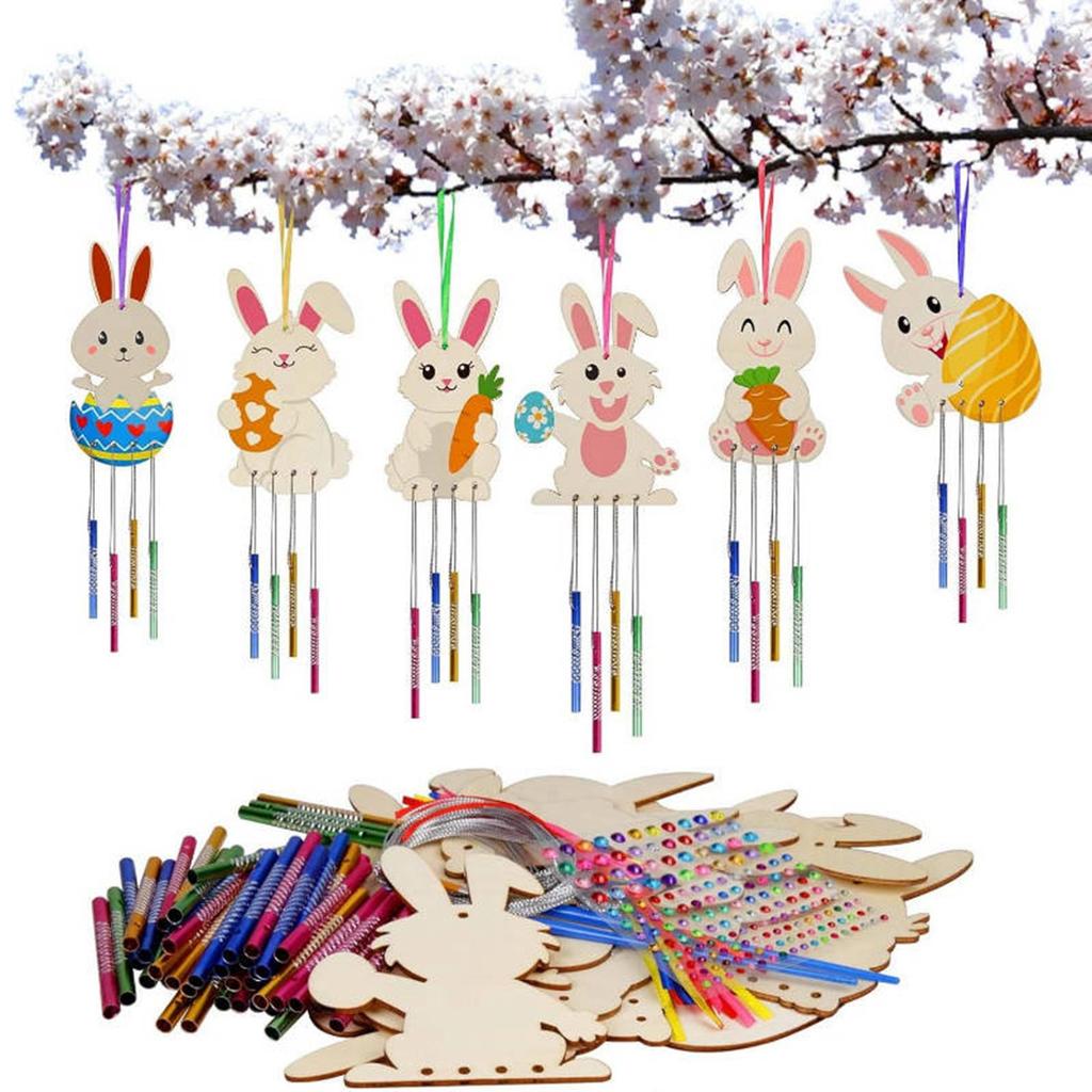 Wind Chime Craft Kit DIY Wind Chime Children's Painting Craft Ornaments Garden Home Decor.