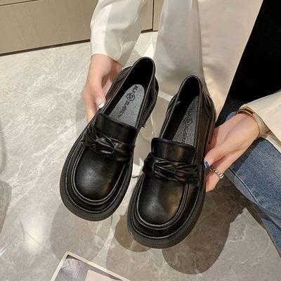Лоферы женские 2025 осень новые платформа толстый каблук мода британские одинарные туфли стиль колледжа один педаль jk маленькие кожаные туфли