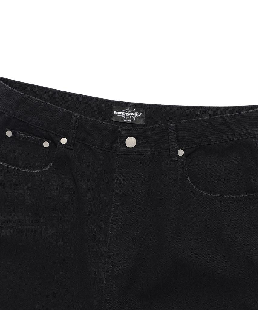 NICEGHOSTCLUB Layered Washed Jeans_Black(Ng2Efud111A)
