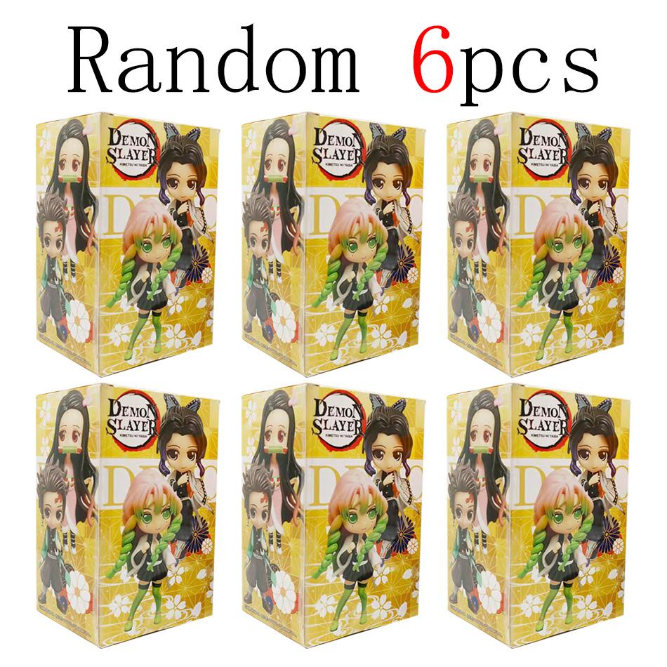 14Cm Anime Figure Nezuko Tanjirou Zenitsu Inosuke Kyoujurou Giyuu Kawaii Qposket Pvc Model Toys Children Gift