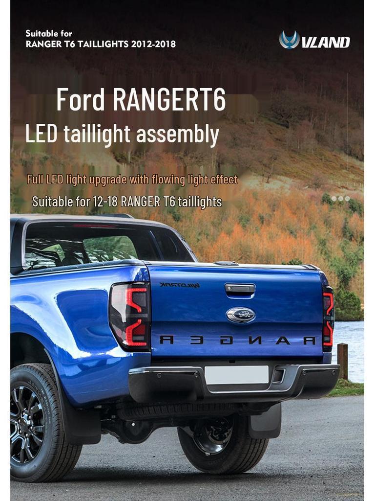 Светодиодный динамический указатель поворота задний фонарь для 2012-2018 Ford Everest Ranger T6