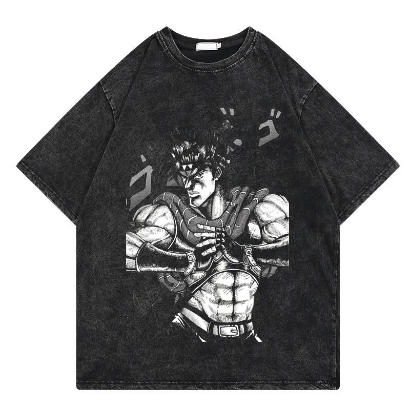 Zenin Maki Jujutsu Kaisen Манга Футболка Y2k Винтажная Стиранная Оверсайз Футболка Мужская Унисекс Одежда Короткий Рукав Хлопковые Футболки Топы