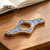 Eye-catching Glitter Bookmark Book Page Holder, Thumb Ring Holder for Reading, Smooth Edge Metal Opener Reading Accessory Students Readers