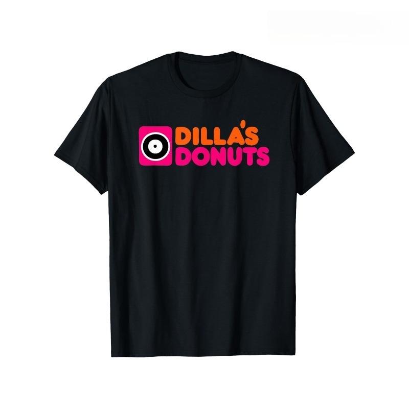 Европейский размер J Dilla'S Donuts Хип-хоп Jay Dee Футболка, Унисекс Повседневная с круглым вырезом с коротким рукавом