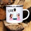 Super Dad Printed Mug Creative Coffee Tea Cups Daddy Life Drinks Beer Wine Cup Enamel Mugs Handle Drinkware Father's Day Gifts