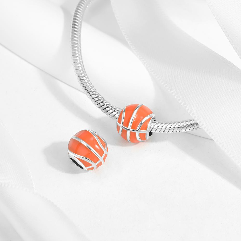 Original Charms Bead Copper Inlaid Zirconium Orange Series Sunburst Pendants Fit Bracelet Jewelry Gift Marking