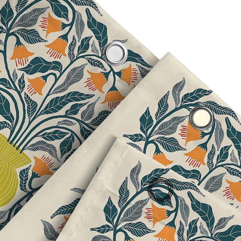 Элегантная шторка для душа с цветочным букетом для прикосновения природы Ванная комната Экологичная ткань Нетоксичная Весенний домашний декор