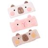 Wide-brimmed Capybara Headband Coral Fleece Makeup Headband Cute Cartoon Hairband  Spa