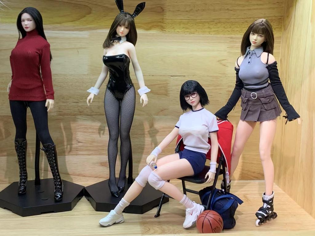 16 Scale Female Body, 12-inch, Ultra-Flexible Slim Body, 28 Joints, Mini 3D Action Doll, Bikini Set, Non-Removable Legs, Seamless Body (T303B White