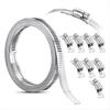 BHBL 304 Stainless Steel 3.5M Hose Clamp Strap with 8 Fasteners Worm Clamp Adjustable Worm Gear Pipe Ducting Hose Clamp