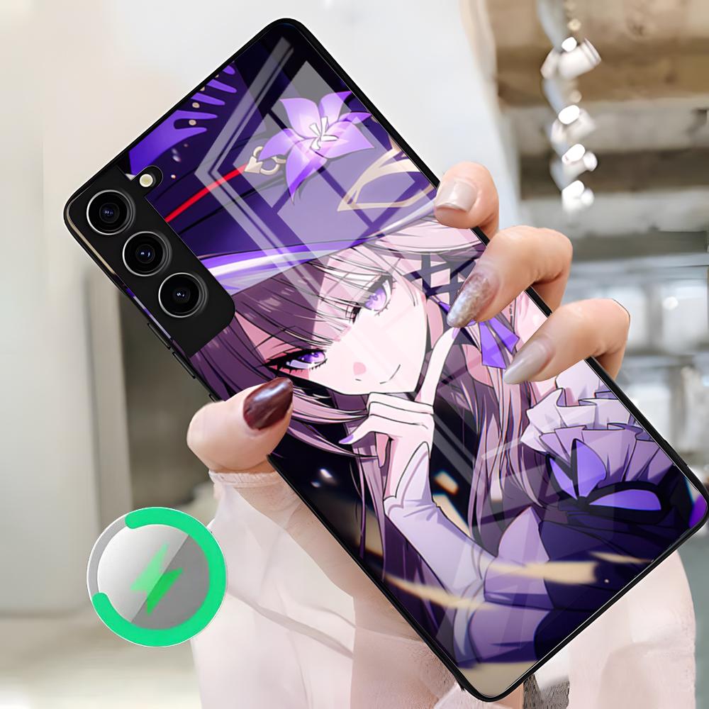 Чехол для телефона Honkai Star Rail Herta для Samsung S26 Ultra S25 Edge S23 S22 S21 S20 Ultra Plus S24 Fe A25 Магнитная стеклянная крышка