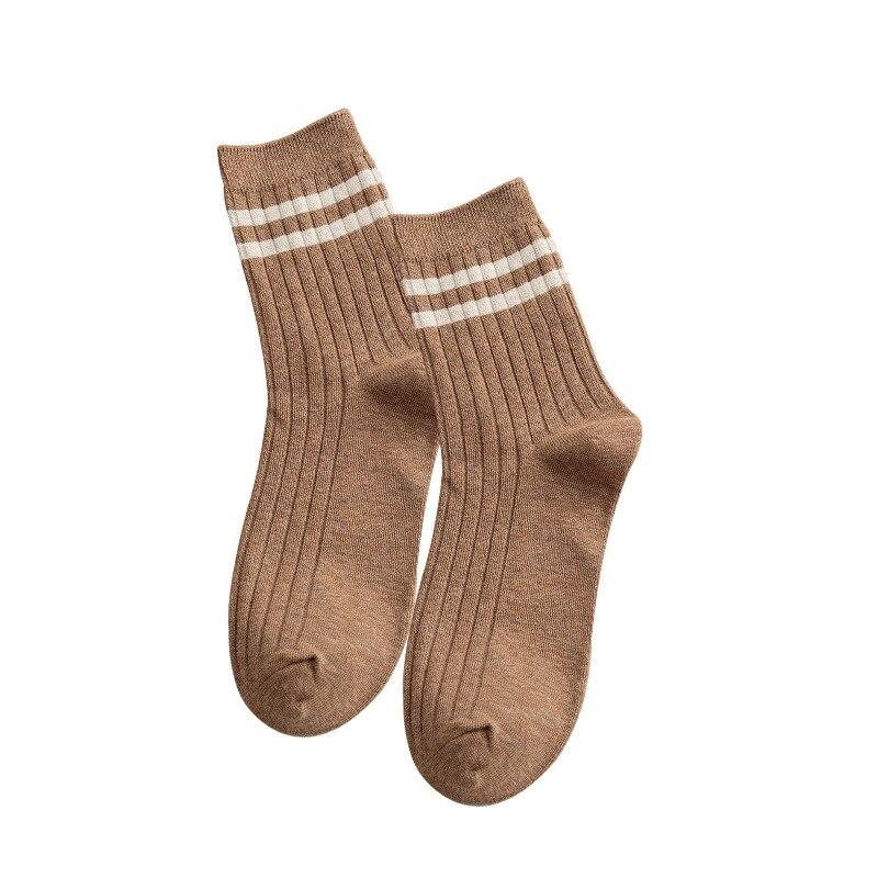 New Striped Cotton Sweat-absorbing Anti-friction Mid-calf Sports Socks Unisex Baseball Socks Basketball Socks Running Socks